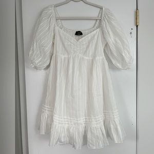 Vici white baby doll dress.